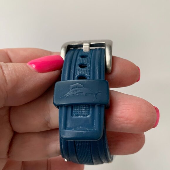 Tommy Bahama Relax Watch Men 42mm Silver Tone Blue Date - Picture 5 of 8